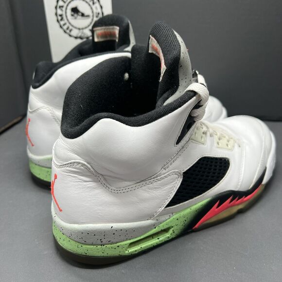 Nike Air Jordan Retro 5 V Poison Green 136027-115 Men's Size 9.5 Preowned - Picture 6 of 14